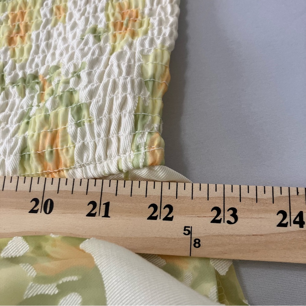 Layered With Love NWT 3X Plus Size Yellow Floral Midi Dress Feminine - Picture 15 of 16
